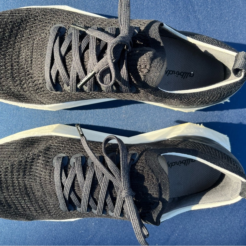 Allbirds Women’s Tree Flyer Shoes in Black with White sole